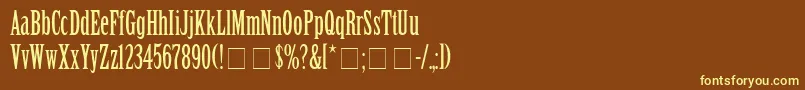 SentinalSsi Font – Yellow Fonts on Brown Background