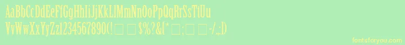 SentinalSsi Font – Yellow Fonts on Green Background