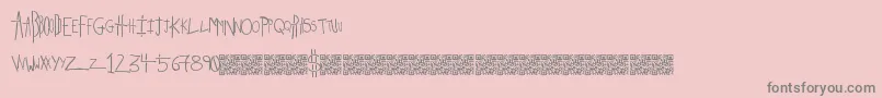 Strikeking Font – Gray Fonts on Pink Background