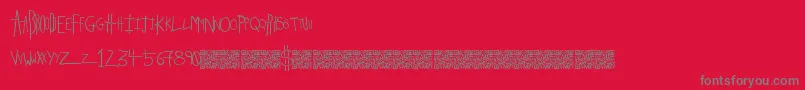 Strikeking Font – Gray Fonts on Red Background