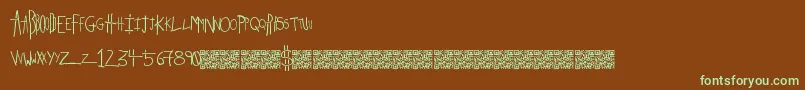 Strikeking Font – Green Fonts on Brown Background