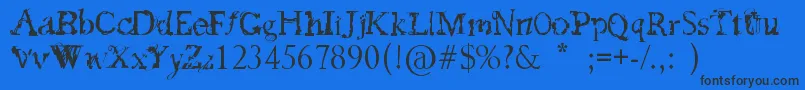 FeedMyFrankenstein Font – Black Fonts on Blue Background