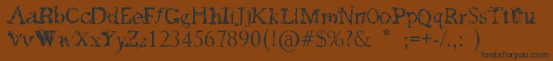 FeedMyFrankenstein Font – Black Fonts on Brown Background