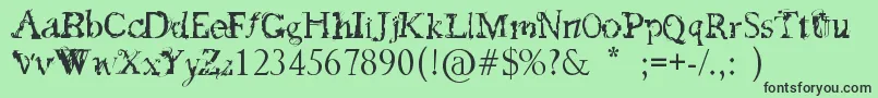 FeedMyFrankenstein Font – Black Fonts on Green Background
