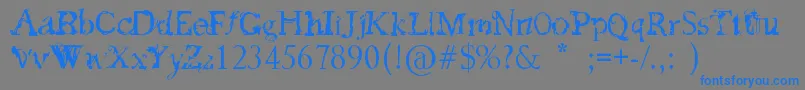 FeedMyFrankenstein Font – Blue Fonts on Gray Background