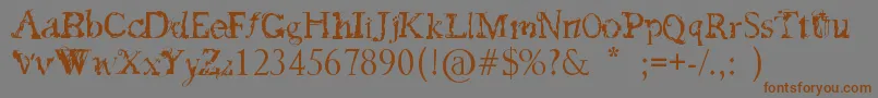 FeedMyFrankenstein Font – Brown Fonts on Gray Background