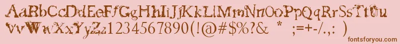 FeedMyFrankenstein Font – Brown Fonts on Pink Background