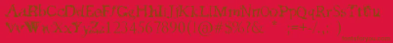 FeedMyFrankenstein Font – Brown Fonts on Red Background