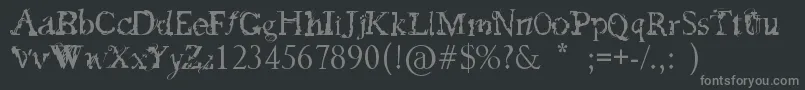 FeedMyFrankenstein Font – Gray Fonts on Black Background