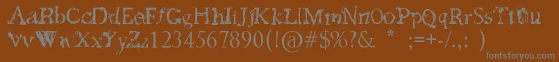 FeedMyFrankenstein Font – Gray Fonts on Brown Background