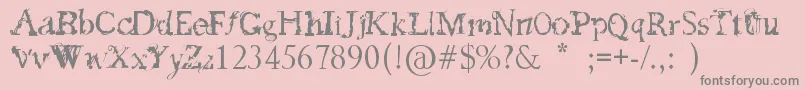 FeedMyFrankenstein Font – Gray Fonts on Pink Background