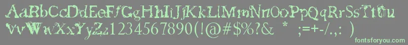 FeedMyFrankenstein Font – Green Fonts on Gray Background