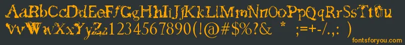 FeedMyFrankenstein Font – Orange Fonts on Black Background