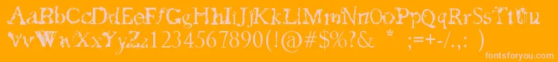 FeedMyFrankenstein Font – Pink Fonts on Orange Background