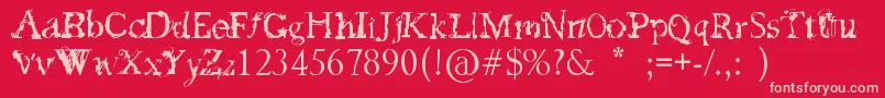FeedMyFrankenstein Font – Pink Fonts on Red Background