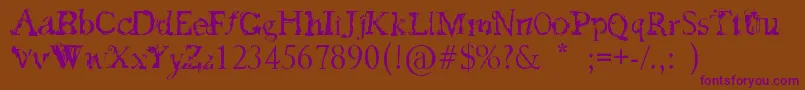 FeedMyFrankenstein Font – Purple Fonts on Brown Background