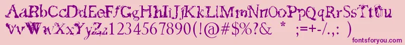 FeedMyFrankenstein Font – Purple Fonts on Pink Background