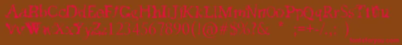 FeedMyFrankenstein Font – Red Fonts on Brown Background