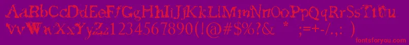 FeedMyFrankenstein Font – Red Fonts on Purple Background