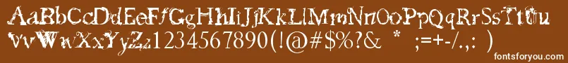 FeedMyFrankenstein Font – White Fonts on Brown Background