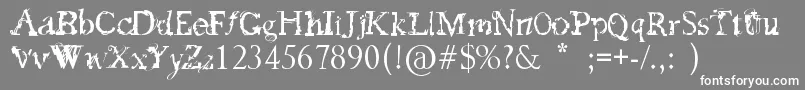 FeedMyFrankenstein Font – White Fonts on Gray Background