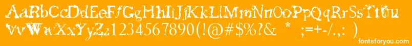 FeedMyFrankenstein Font – White Fonts on Orange Background