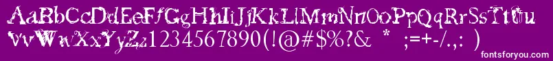 FeedMyFrankenstein Font – White Fonts on Purple Background