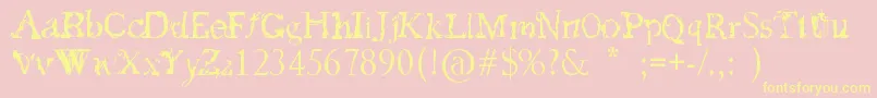 FeedMyFrankenstein Font – Yellow Fonts on Pink Background