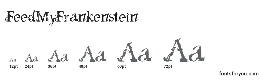 Размеры шрифта FeedMyFrankenstein