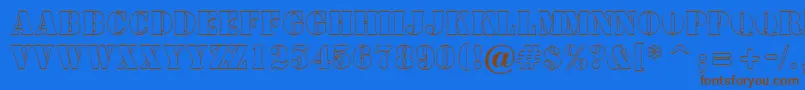 Шрифт SamperotlRegular – коричневые шрифты на синем фоне