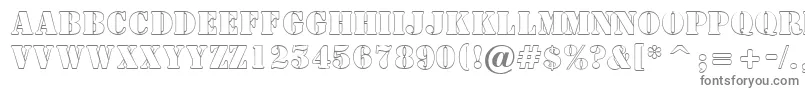 フォントSamperotlRegular – 白い背景に灰色の文字