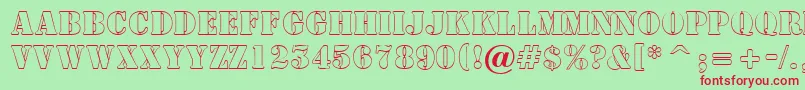 SamperotlRegular Font – Red Fonts on Green Background