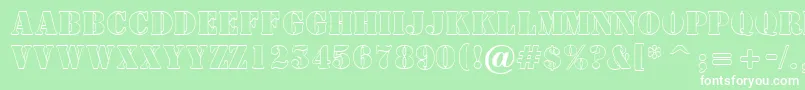 SamperotlRegular Font – White Fonts on Green Background