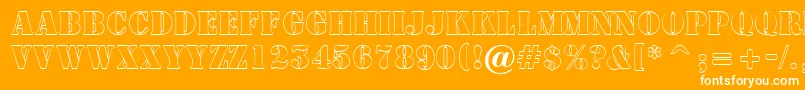 SamperotlRegular Font – White Fonts on Orange Background