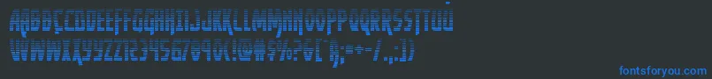 Yankeeclippergrad Font – Blue Fonts on Black Background