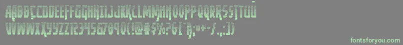 Шрифт Yankeeclippergrad – зелёные шрифты на сером фоне