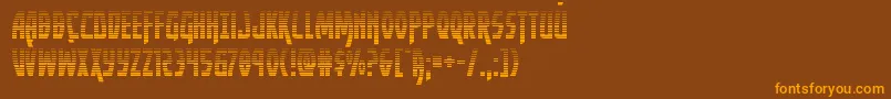 Yankeeclippergrad Font – Orange Fonts on Brown Background