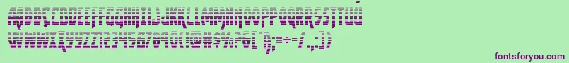 Yankeeclippergrad Font – Purple Fonts on Green Background