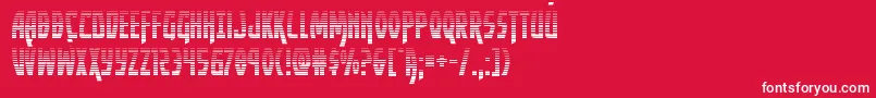 Yankeeclippergrad Font – White Fonts on Red Background