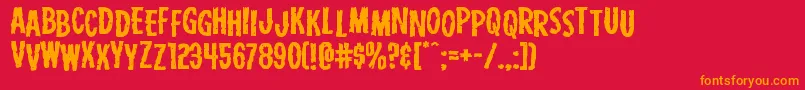 Lisätietoja Carnivalcorpsestagexpand-fontista Carnivalcorpsestagexpand-fontti – oranssit fontit punaisella taustalla