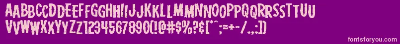 Carnivalcorpsestagexpand Font – Pink Fonts on Purple Background
