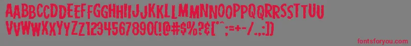 Carnivalcorpsestagexpand Font – Red Fonts on Gray Background
