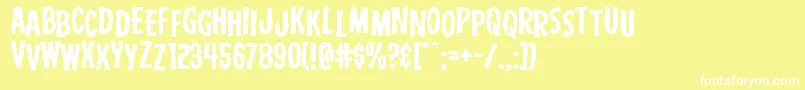 Carnivalcorpsestagexpand Font – White Fonts on Yellow Background