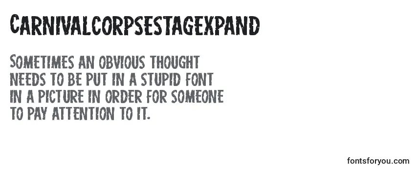 Carnivalcorpsestagexpand Font