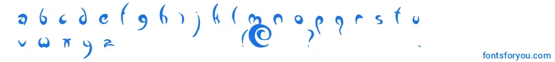 Greenman-fontti – siniset fontit valkoisella taustalla