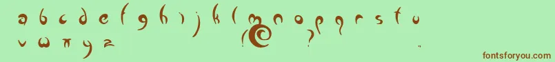 Greenman Font – Brown Fonts on Green Background