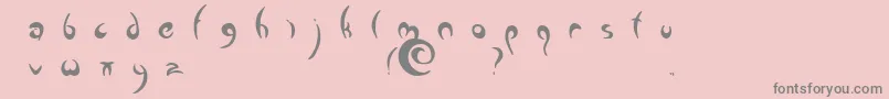 Greenman Font – Gray Fonts on Pink Background