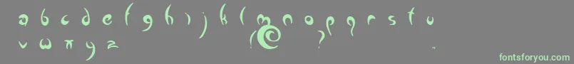 フォントGreenman – 灰色の背景に緑のフォント
