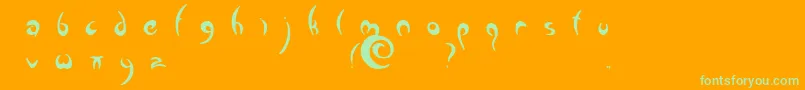 Greenman Font – Green Fonts on Orange Background