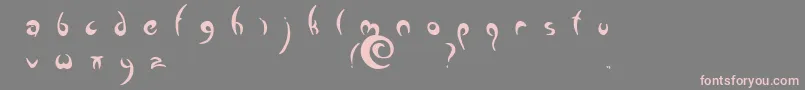 Greenman-fontti – vaaleanpunaiset fontit harmaalla taustalla
